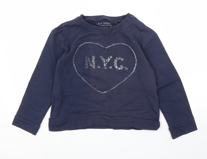 NEXT Girls Blue   Pullover Jumper Size 7 Years