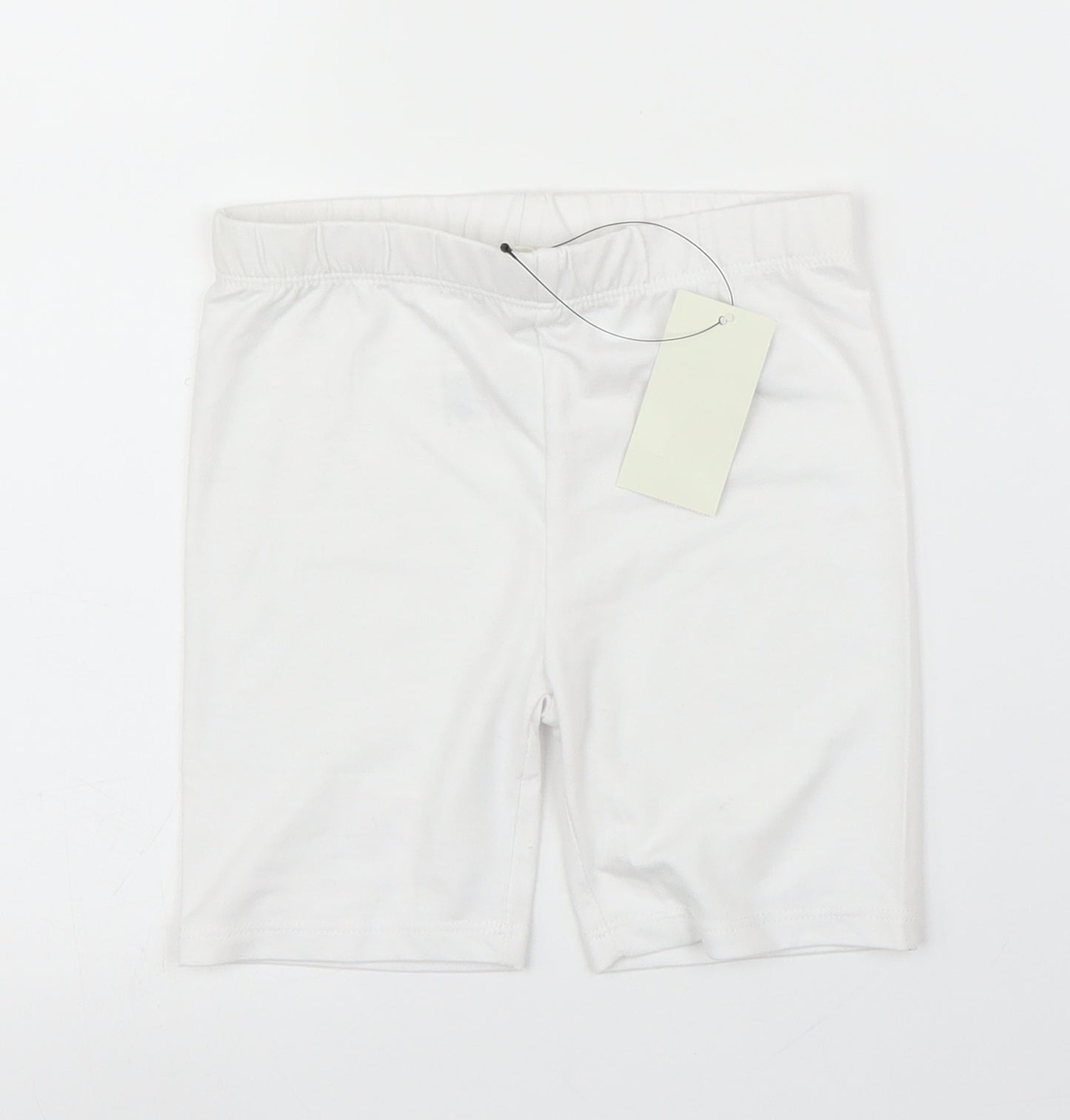 Evie Girls White   Compression Shorts Size 5-6 Years