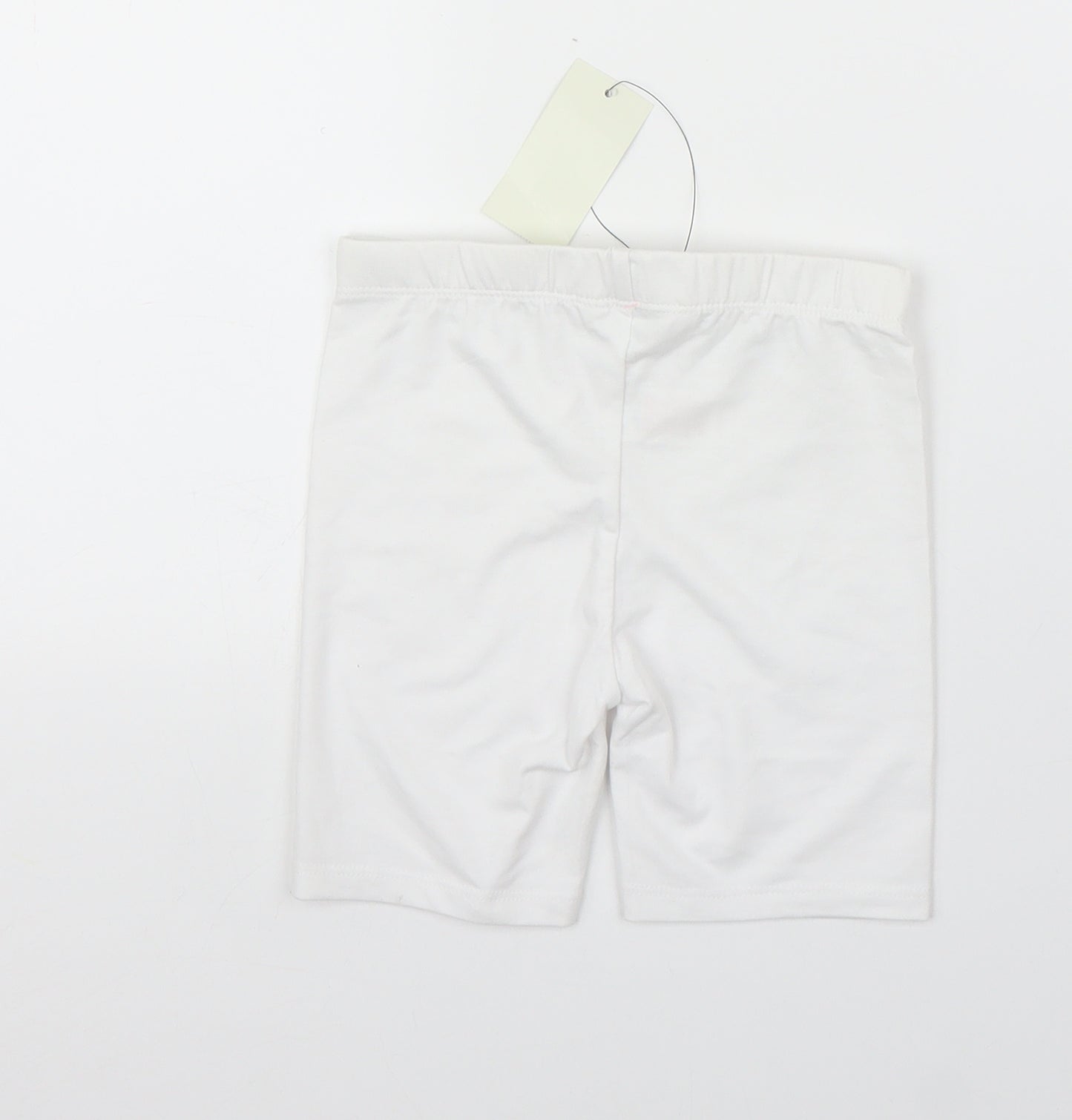 Evie Girls White   Compression Shorts Size 5-6 Years