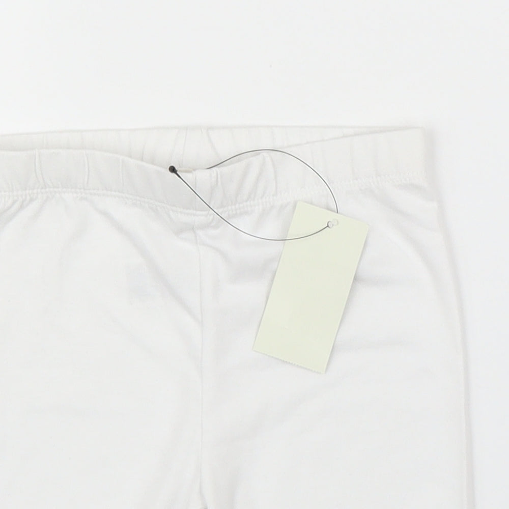 Evie Girls White   Compression Shorts Size 5-6 Years