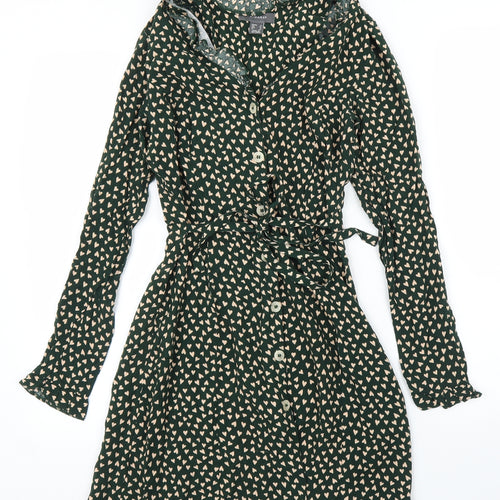 Primark Womens Green   Shirt Dress  Size 8  - Love Heart