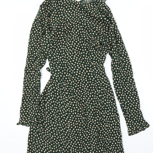 Primark Womens Green   Shirt Dress  Size 8  - Love Heart