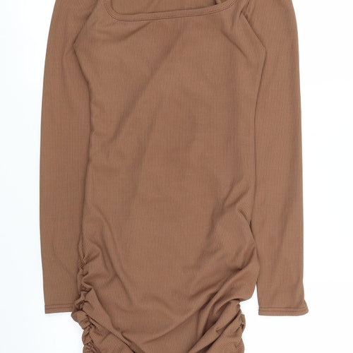 Boohoo Womens Brown   Bodycon  Size 6