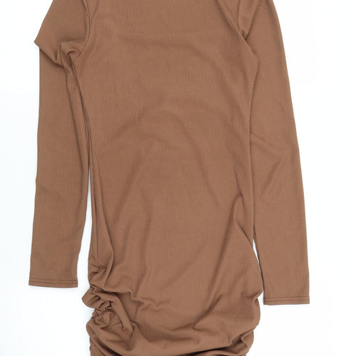 Boohoo Womens Brown   Bodycon  Size 6