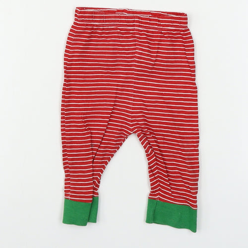 Peacocks  Boys Red Striped  Sweatpants Trousers Size 3-6 Months