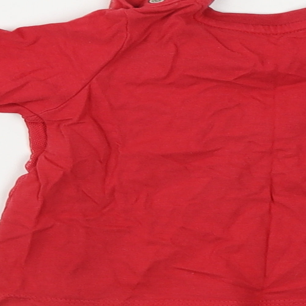 Nutmeg  Girls Red   Basic T-Shirt Size 3-6 Months