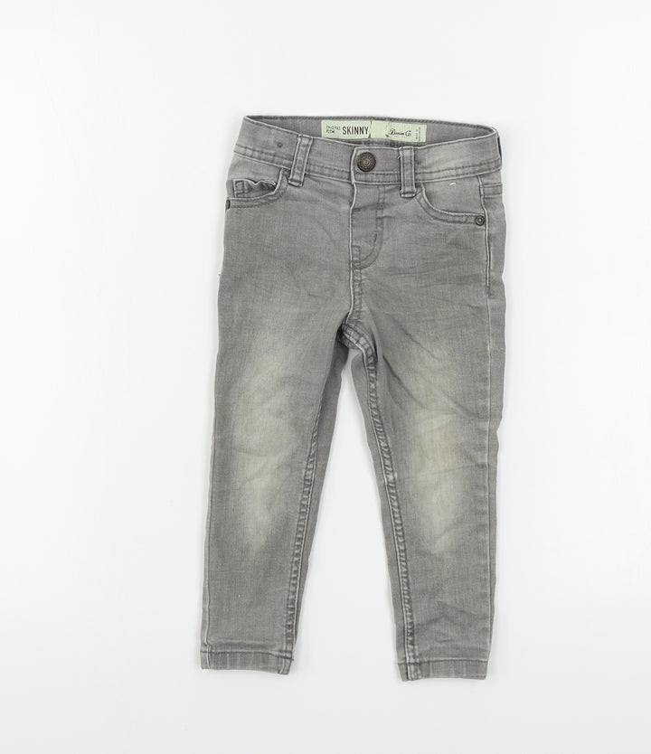 denim co Girls Grey Skinny Jeans Size 2 Years