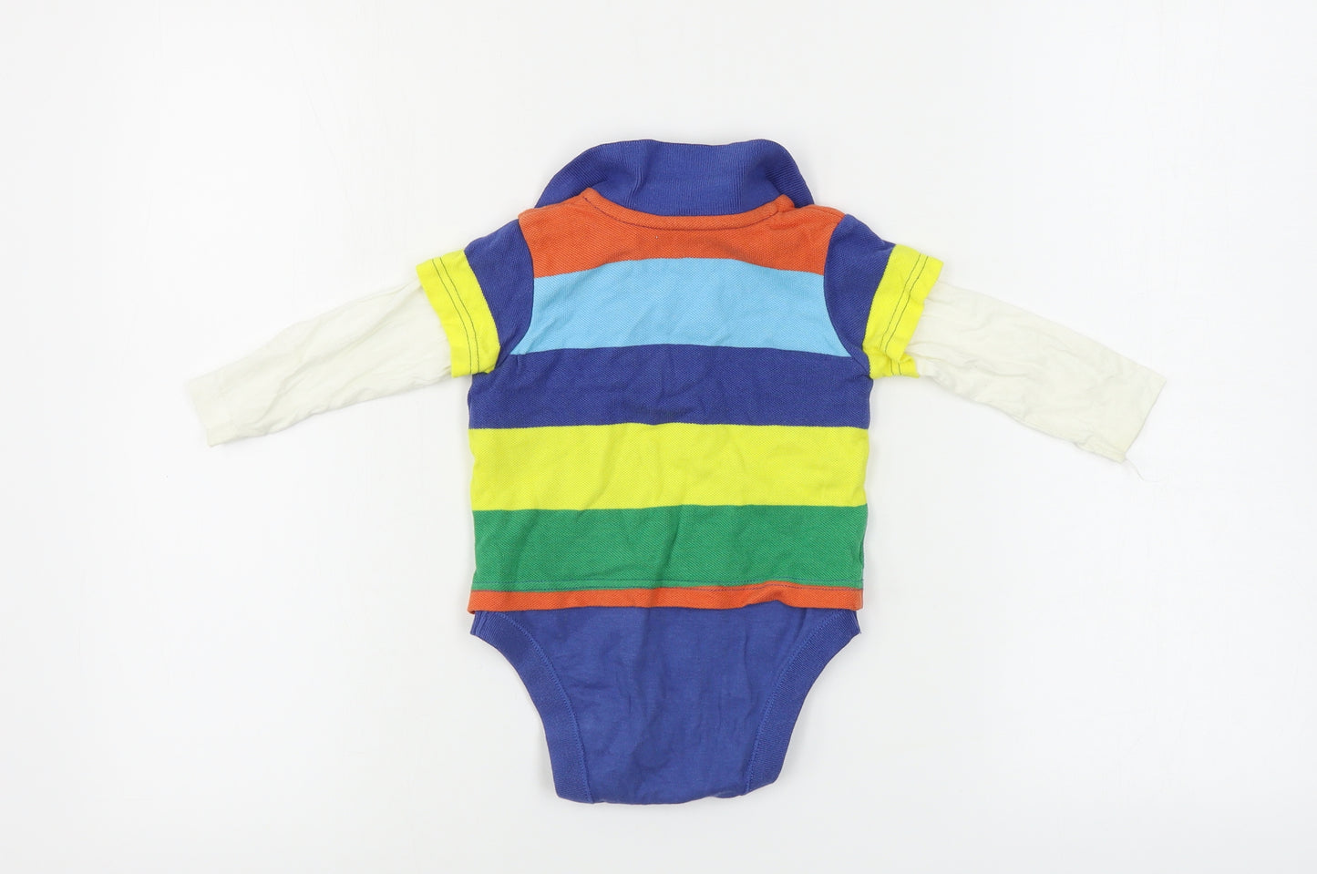 Marks and Spencer  Boys Blue Striped  Basic Polo Size 12-18 Months