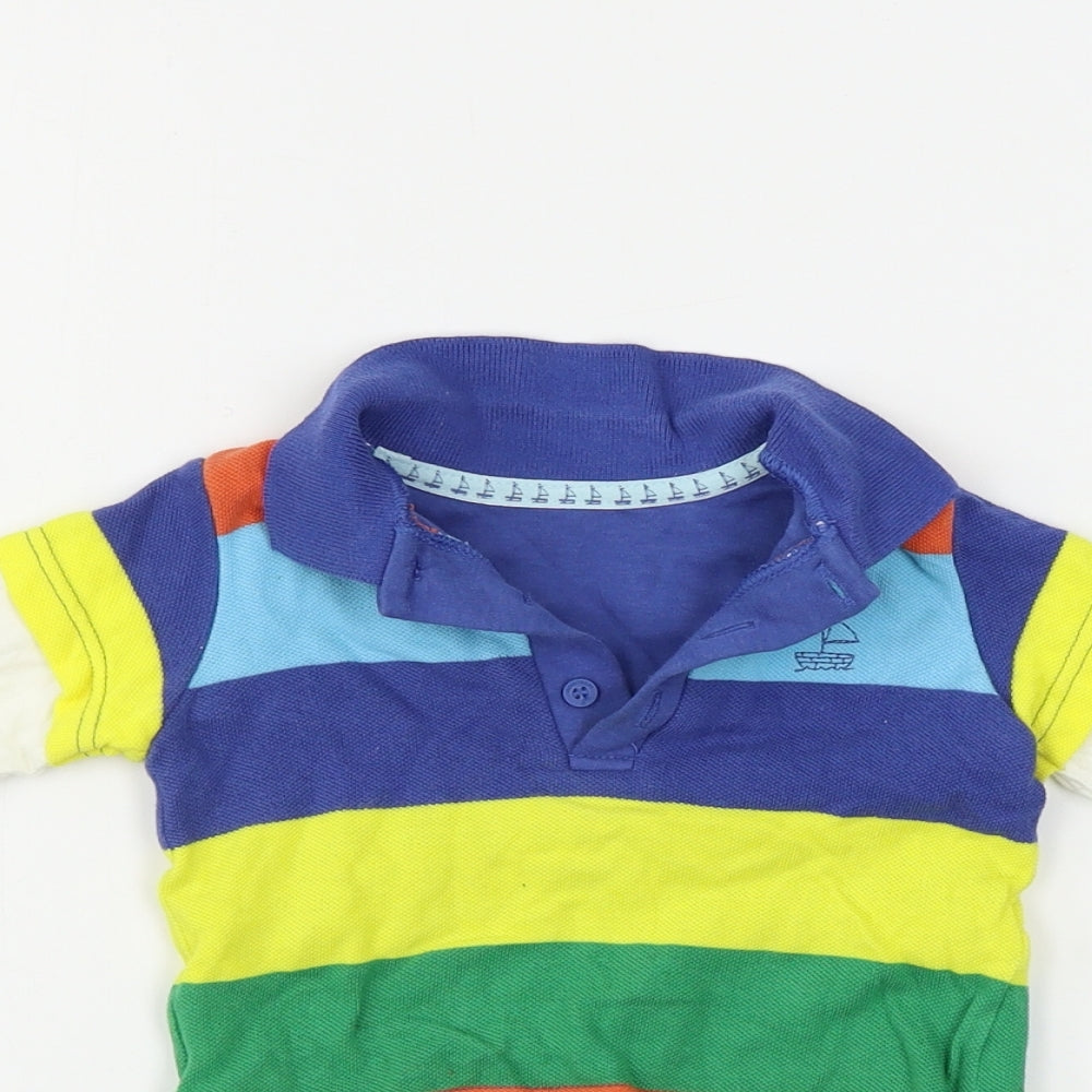 Marks and Spencer  Boys Blue Striped  Basic Polo Size 12-18 Months