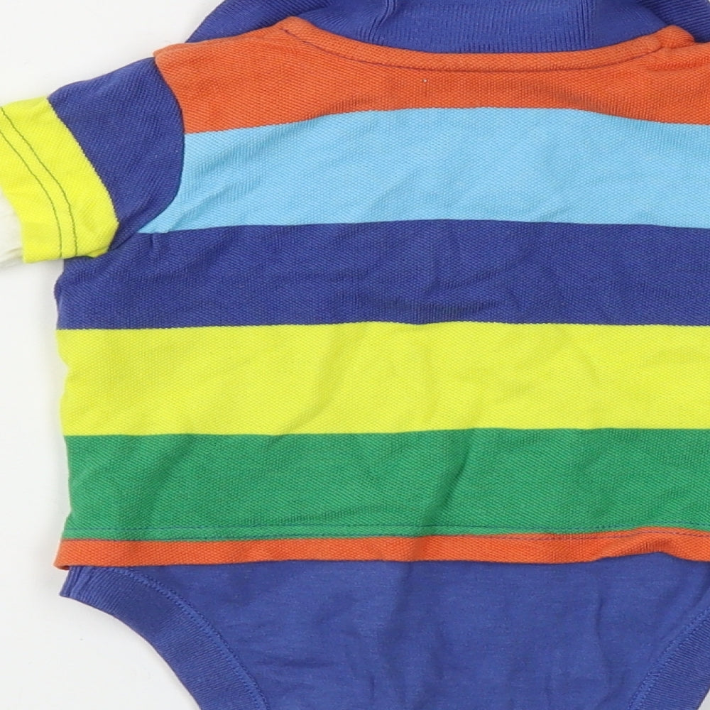 Marks and Spencer  Boys Blue Striped  Basic Polo Size 12-18 Months