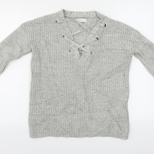 Papaya  Womens Grey   Pullover Jumper Size S