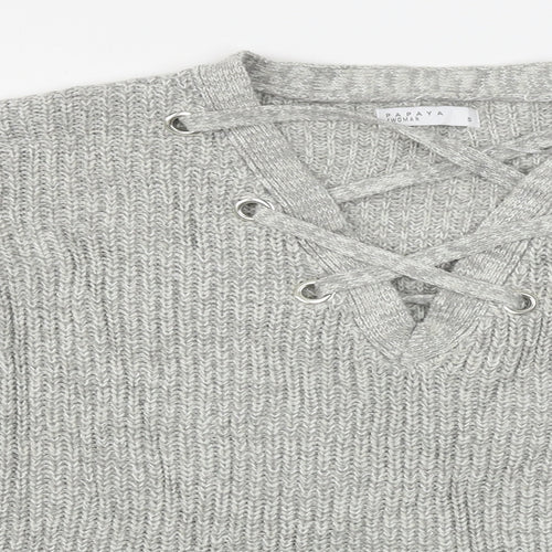 Papaya  Womens Grey   Pullover Jumper Size S