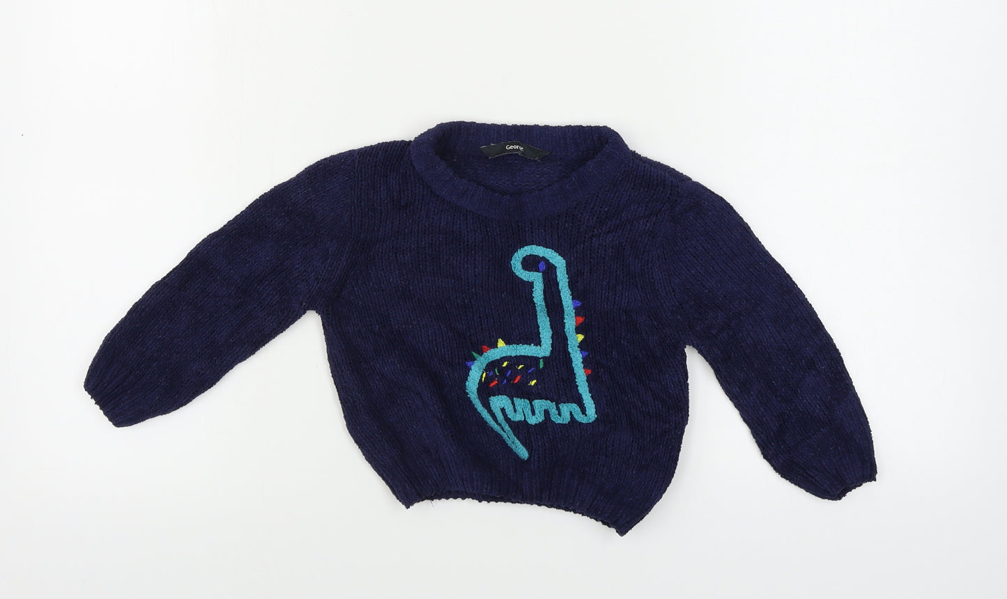 George  Boys Blue   Pullover Jumper Size 2 Years