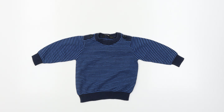 George Blue Striped Pullover Jumper Size 9-12 Months