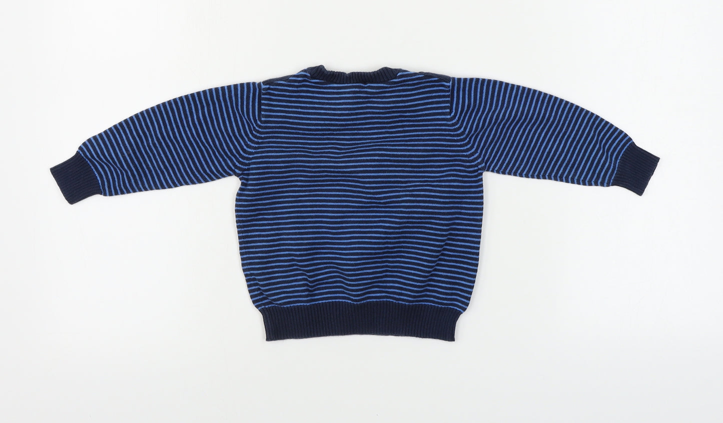 George   Blue Striped  Pullover Jumper Size 9-12 Months