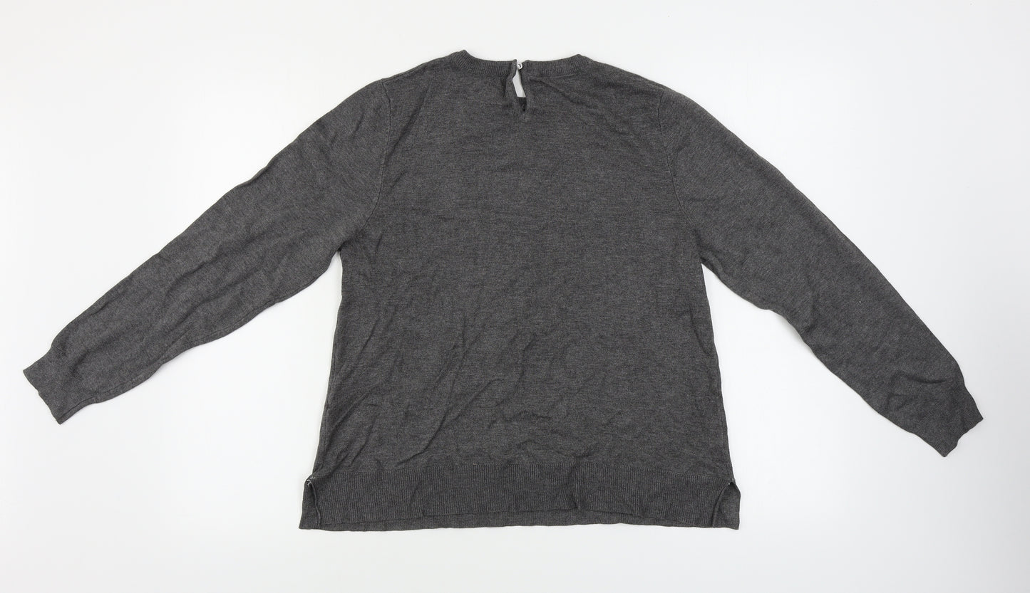 F&F  Womens Grey   Pullover Jumper Size 14