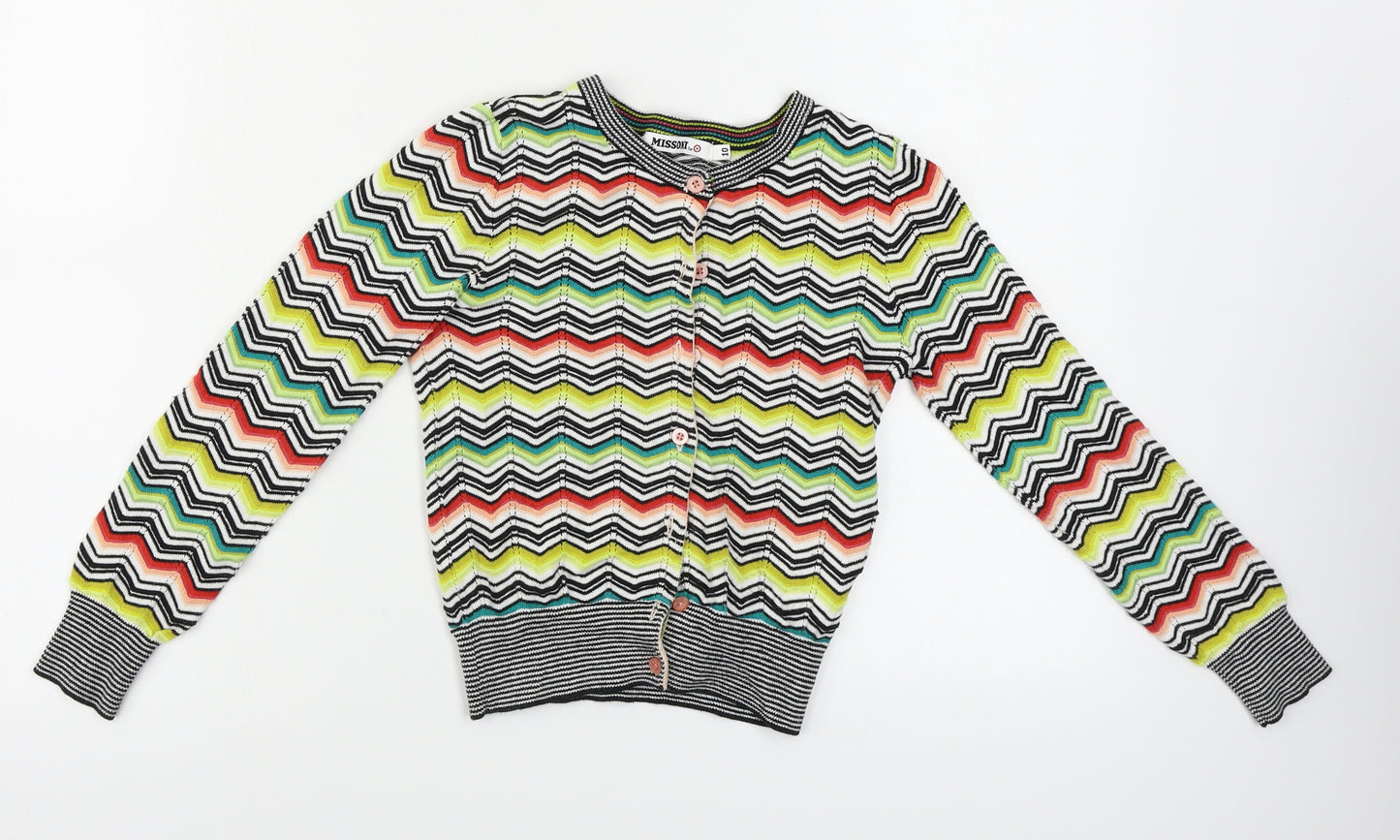 Missoni Womens Multicoloured Striped  Cardigan Jumper Size 10