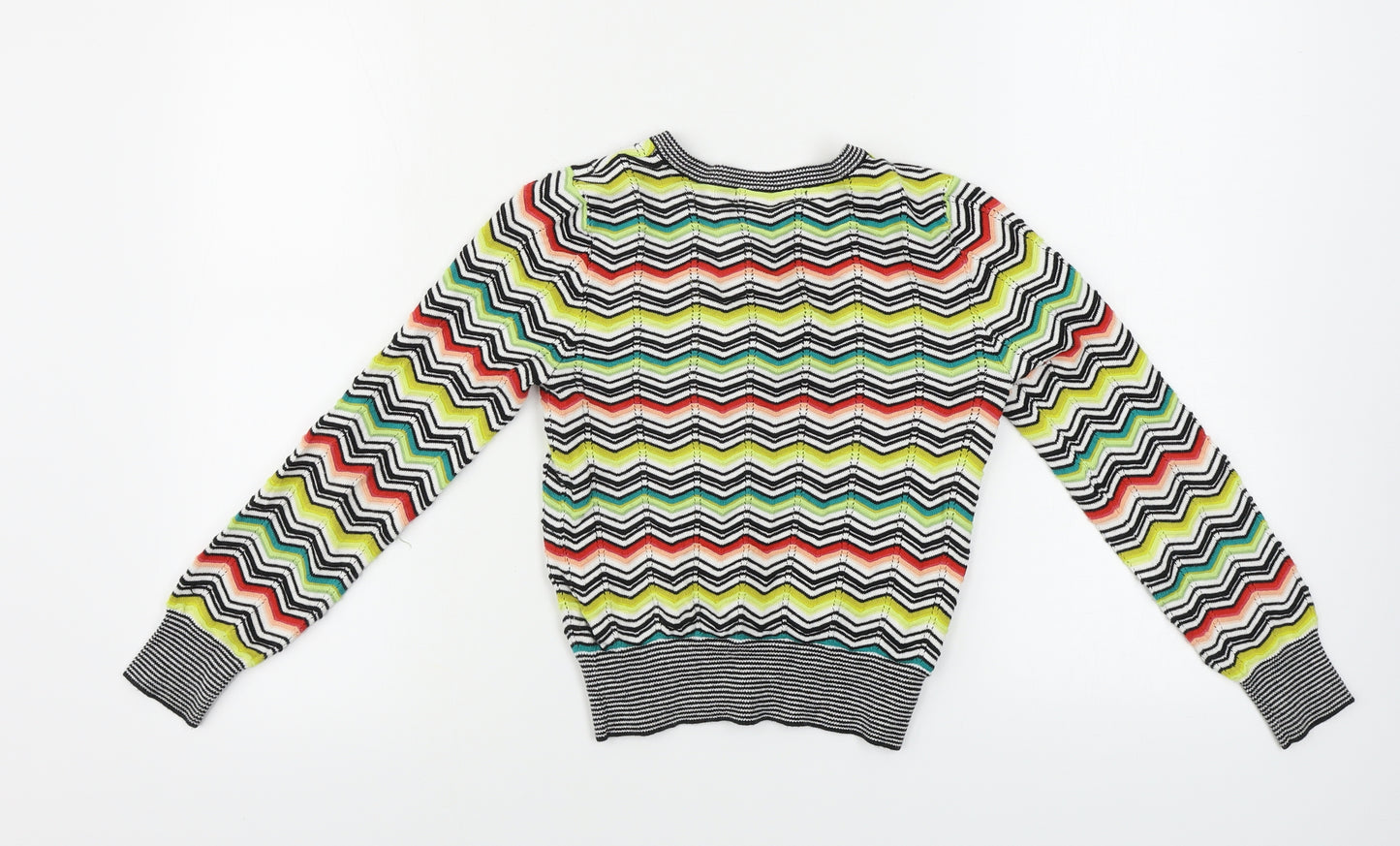Missoni Womens Multicoloured Striped  Cardigan Jumper Size 10
