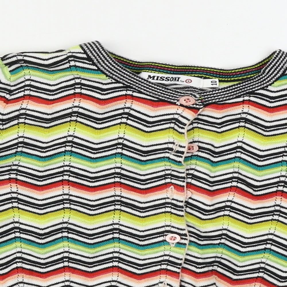 Missoni Womens Multicoloured Striped  Cardigan Jumper Size 10
