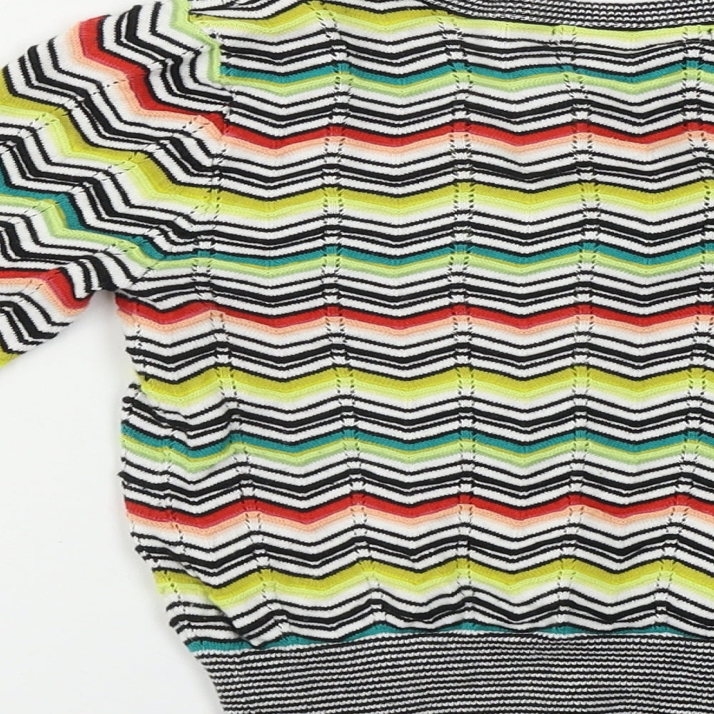 Missoni Womens Multicoloured Striped  Cardigan Jumper Size 10