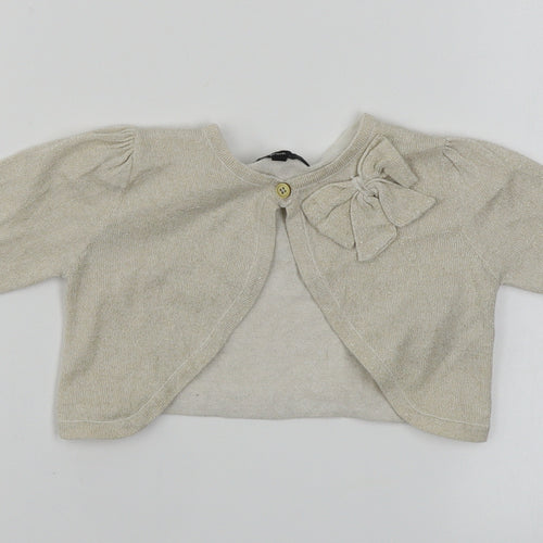 Marks and Spencer  Girls Beige   Wrap Jumper Size 4-5 Years