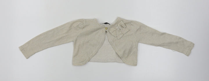 Marks and Spencer  Girls Beige   Wrap Jumper Size 4-5 Years