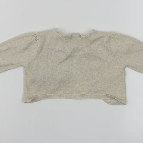 Marks and Spencer  Girls Beige   Wrap Jumper Size 4-5 Years