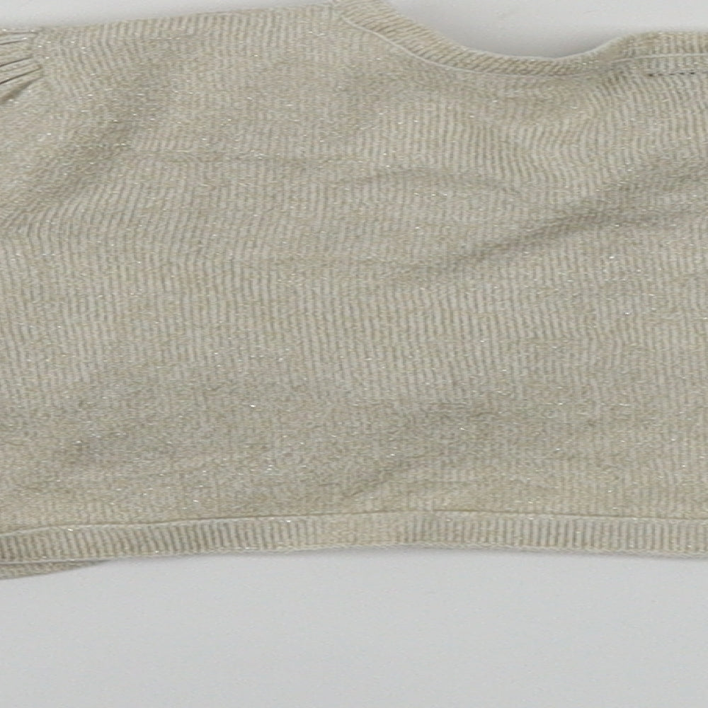 Marks and Spencer  Girls Beige   Wrap Jumper Size 4-5 Years