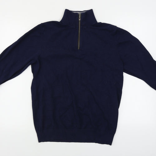 Avenue  Mens Blue   Henley Jumper Size S