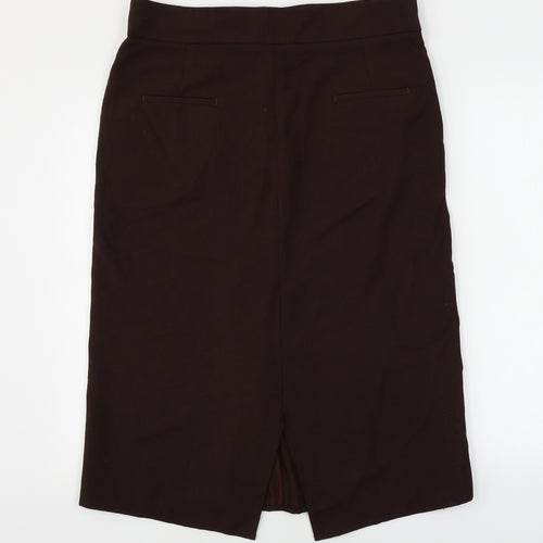 Zara Womens Brown   A-Line Skirt Size L