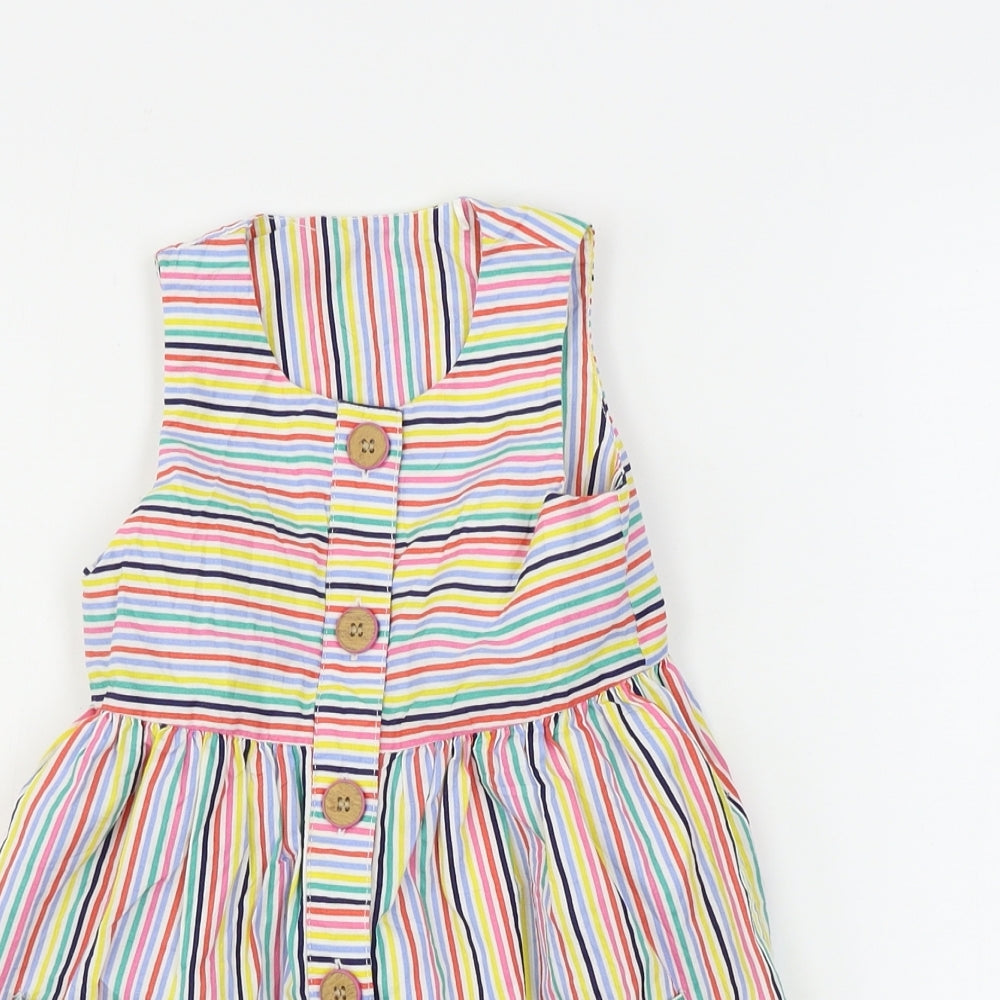 Mini Club Girls White Striped  A-Line  Size 2-3 Years