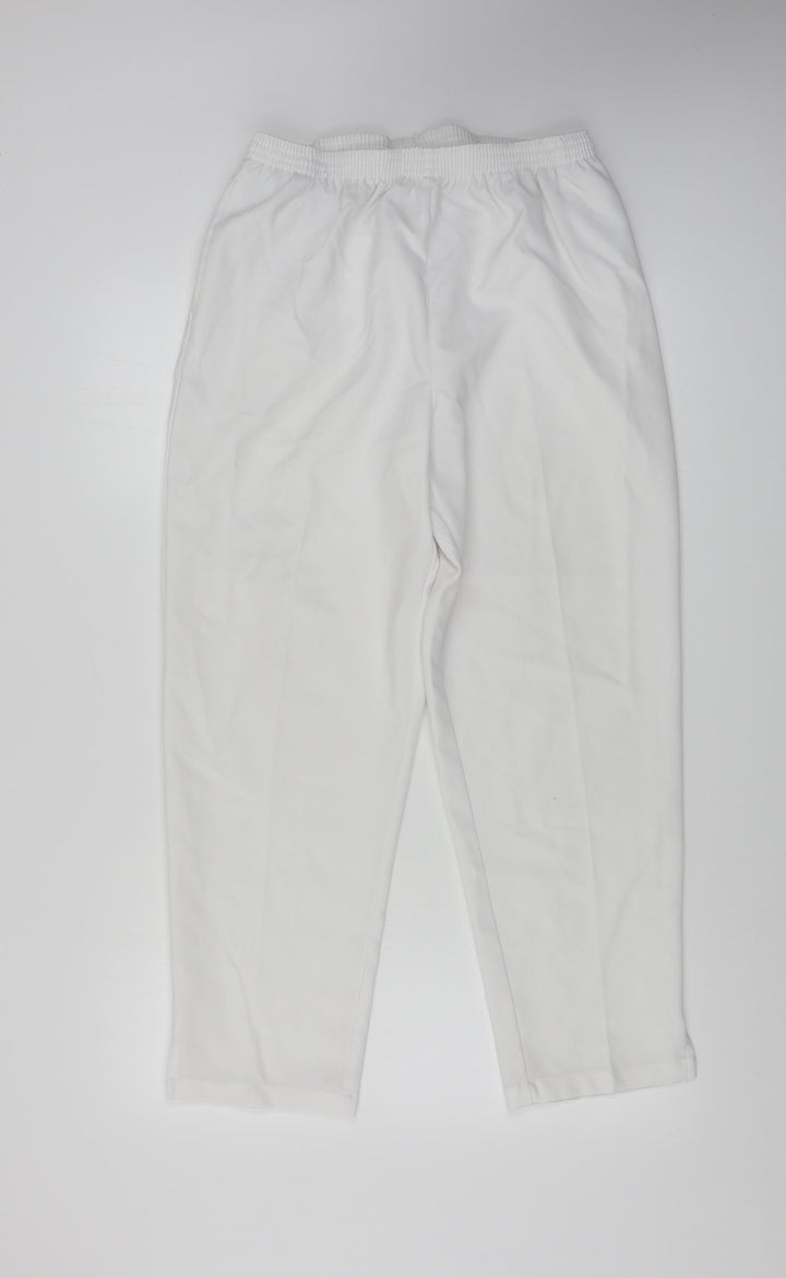 Black Pepper Womens White Trousers Size 14 L26 in