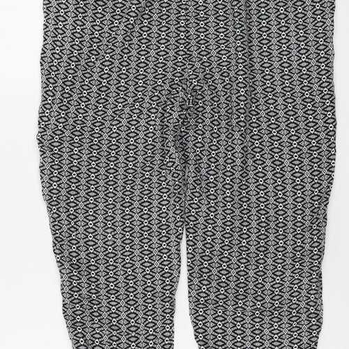New Look  Womens Grey Geometric  Trousers  Size 14 L22 in
