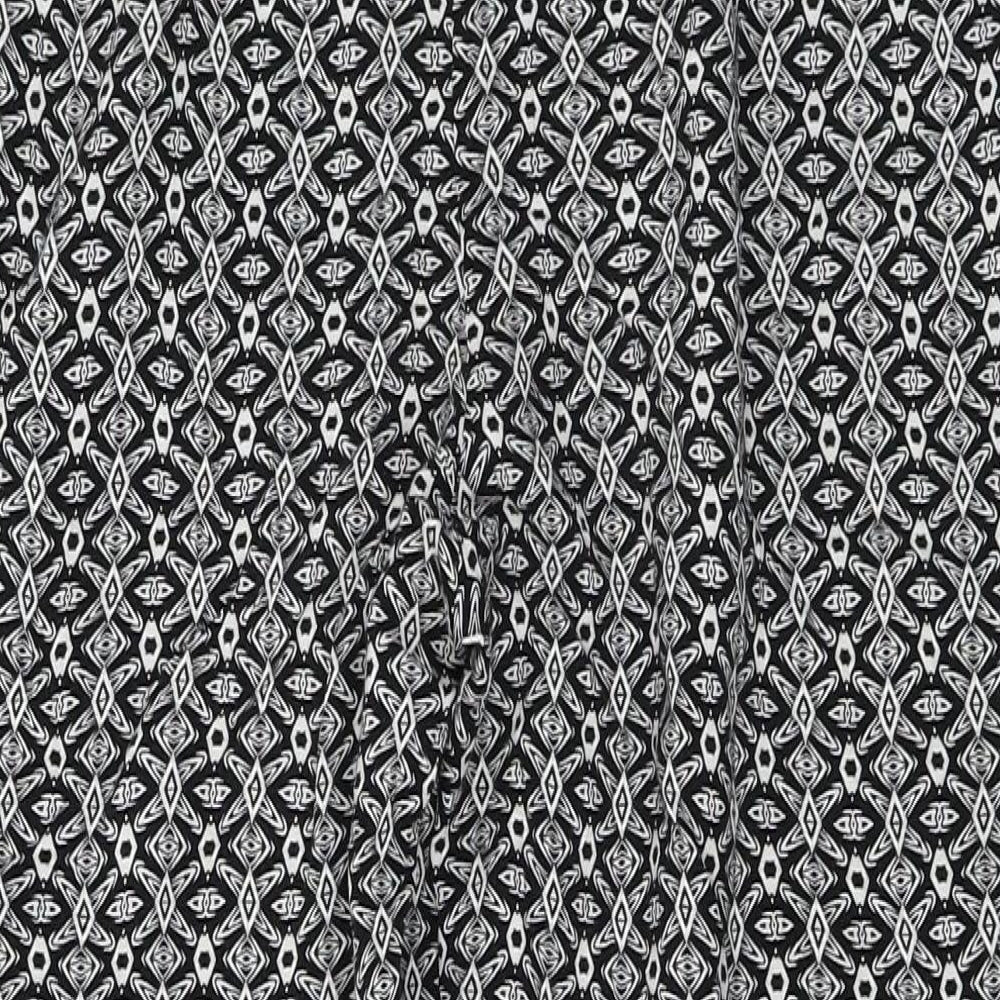 New Look  Womens Grey Geometric  Trousers  Size 14 L22 in