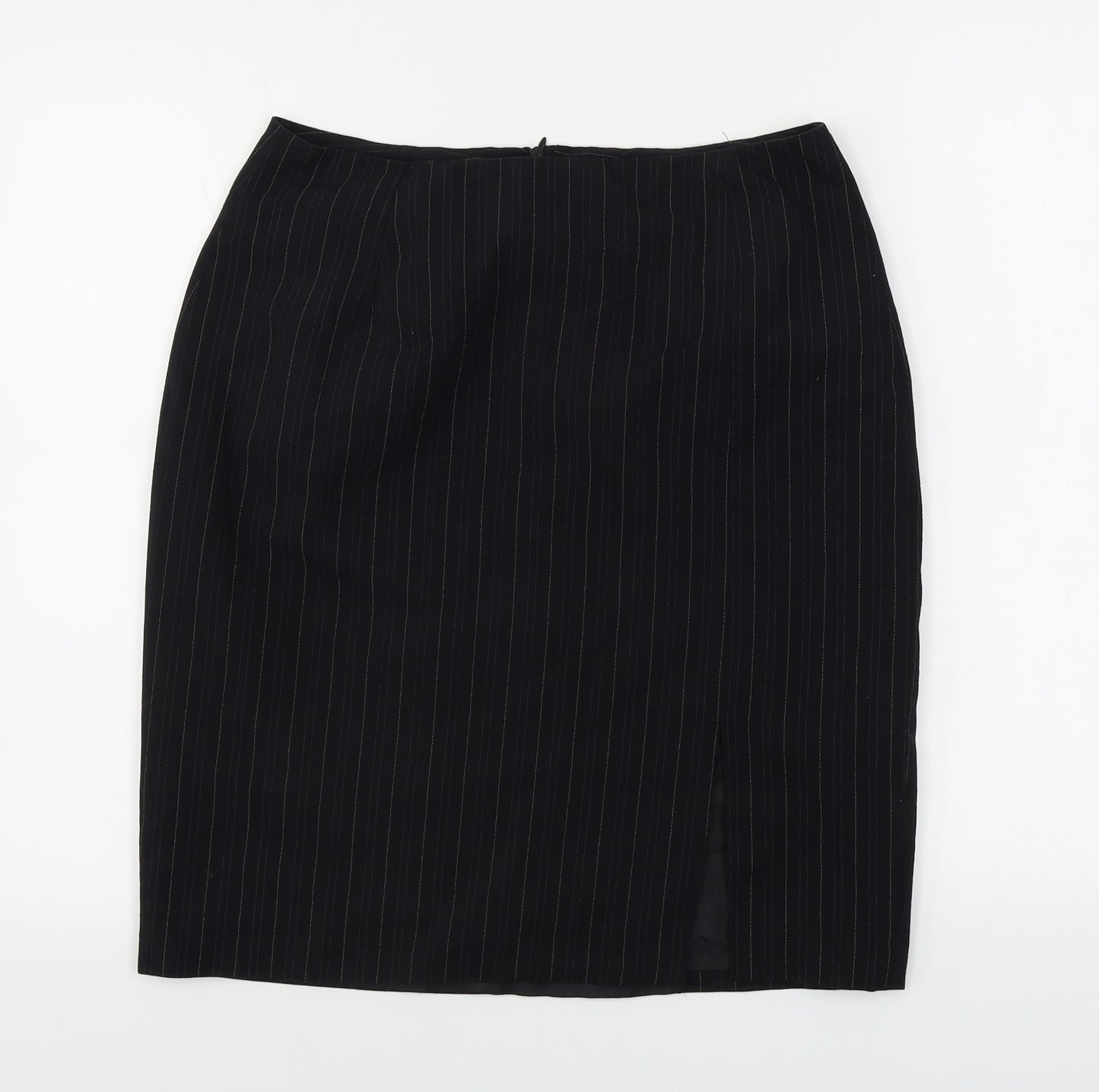 Dorothy Perkins  Womens Black Striped  Bandage Skirt Size 14