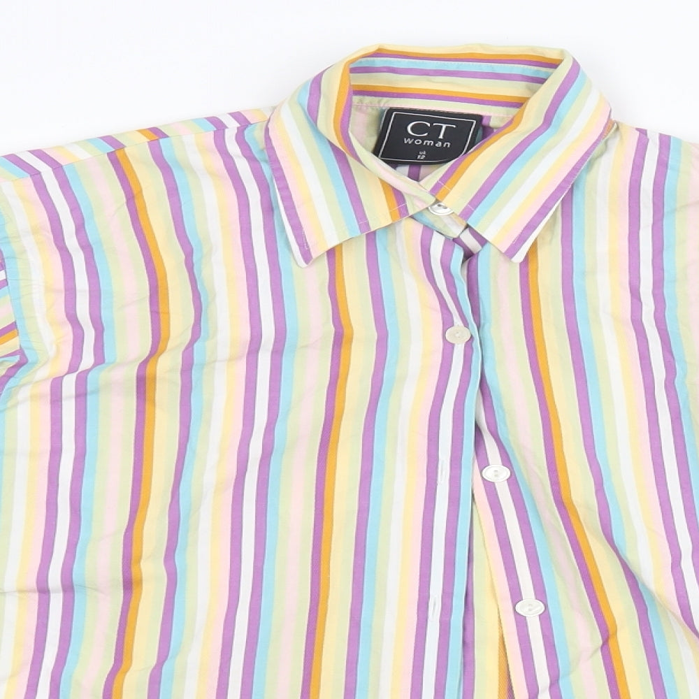 CT Woman Womens Multicoloured Striped  Basic Polo Size 12