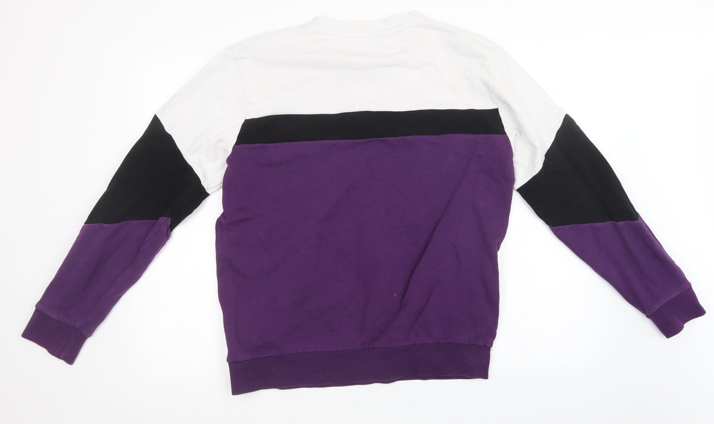 Primark Womens Purple Striped  Pullover Sweatshirt Size L