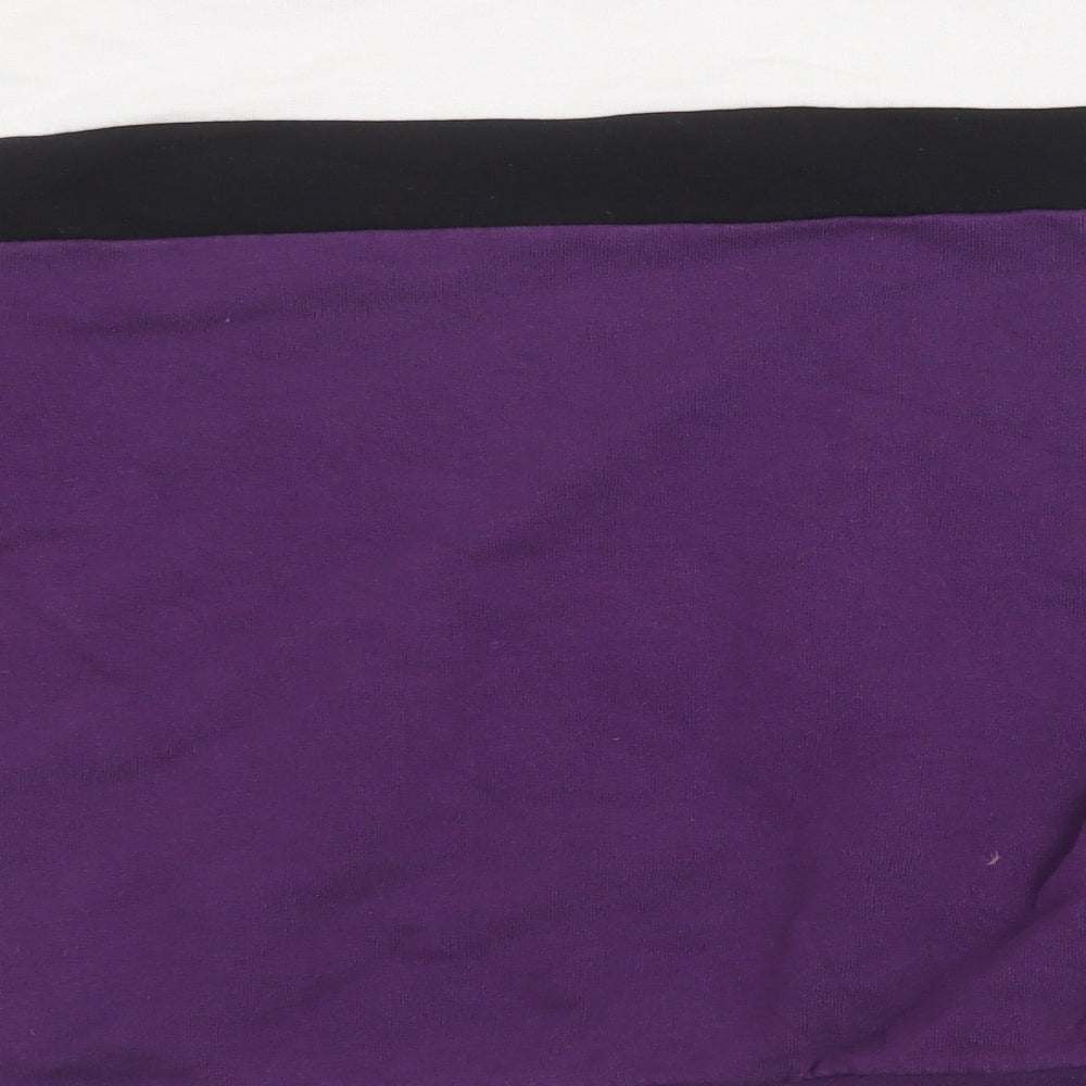 Primark Womens Purple Striped  Pullover Sweatshirt Size L