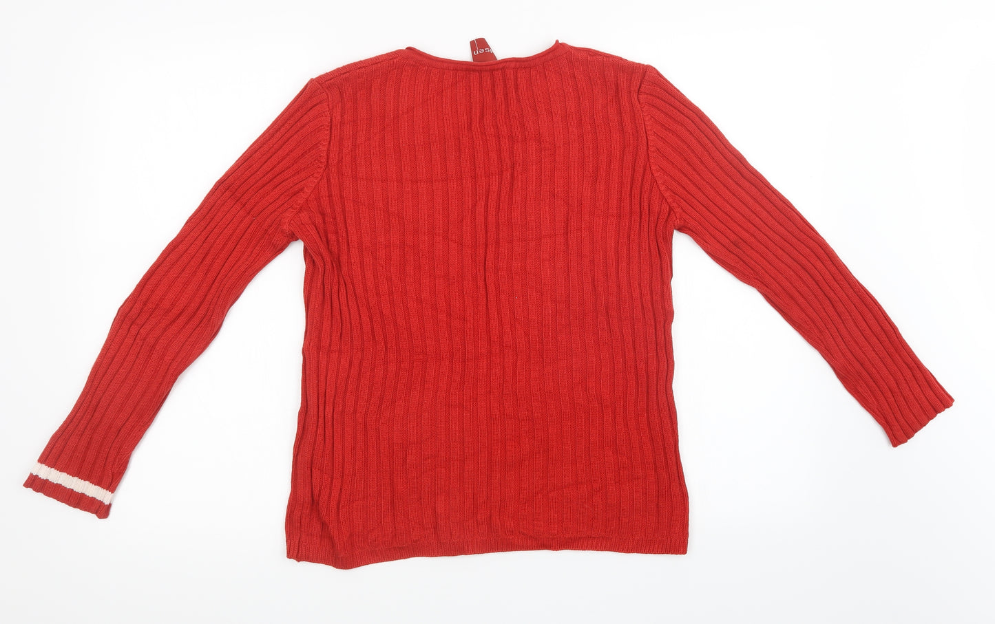 Olsen Womens Red  Rayon Pullover Sweatshirt Size 12