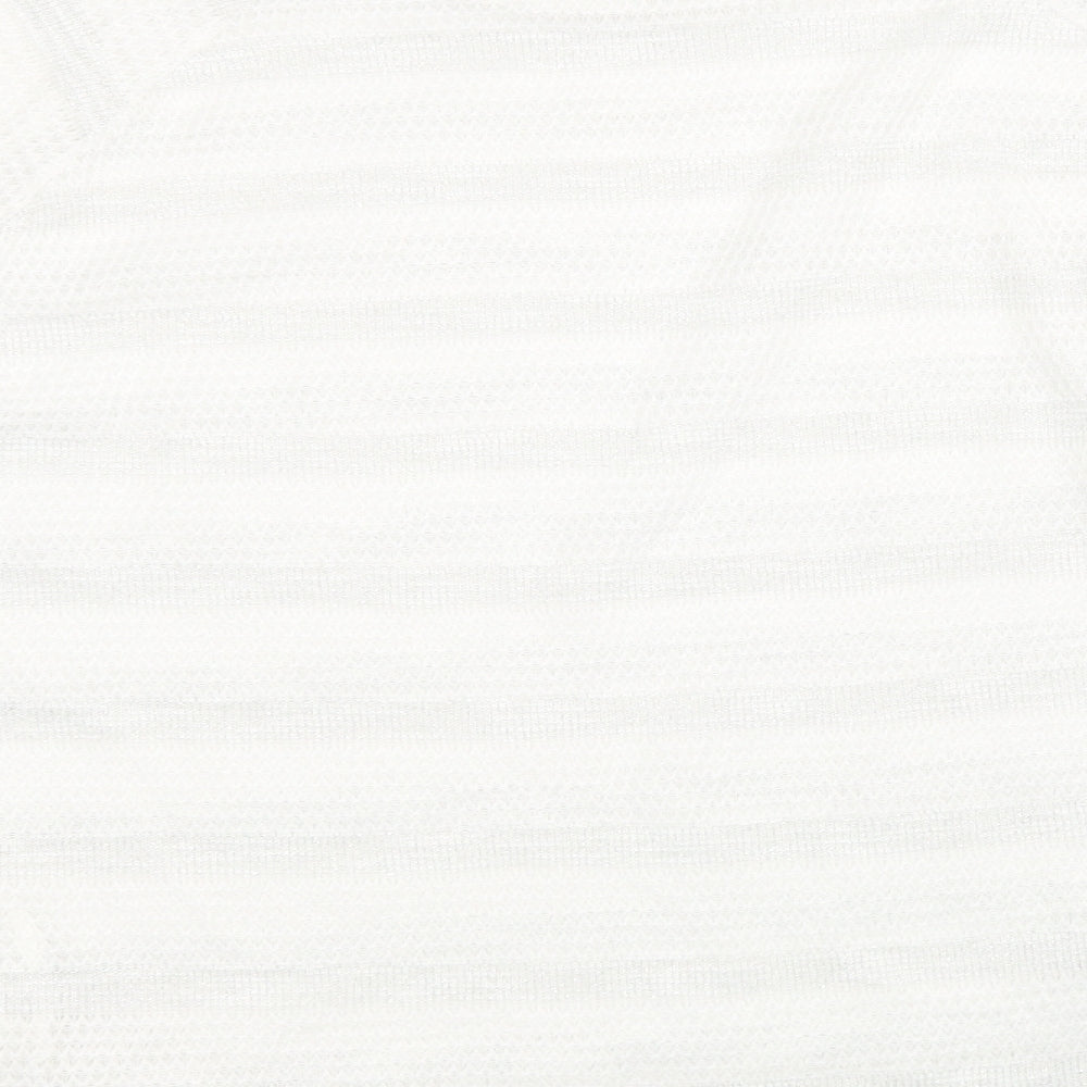Primark Womens White Striped  Pullover Sweatshirt Size 12