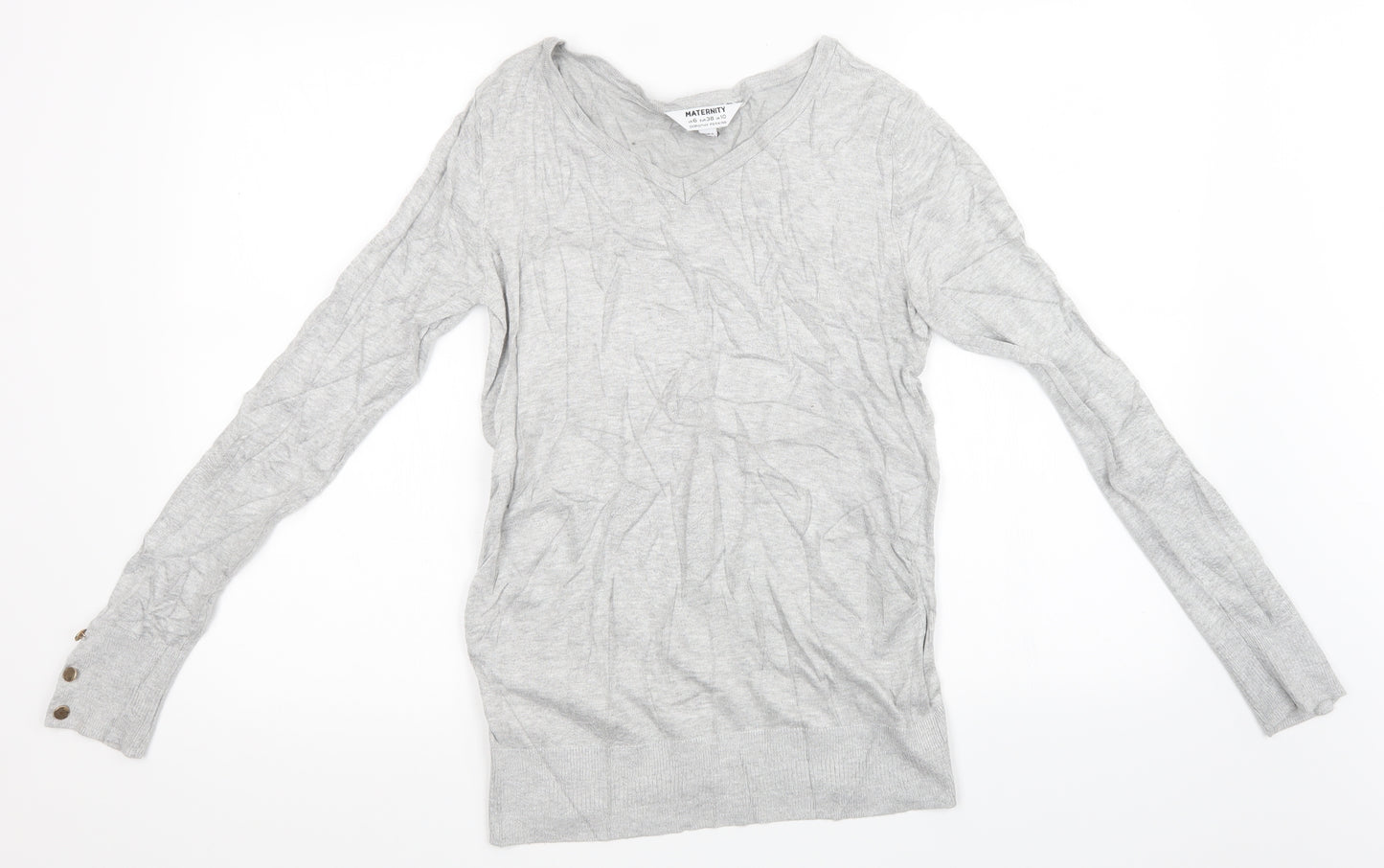 Dorothy Perkins Womens Grey  Knit Pullover Sweatshirt Size 10
