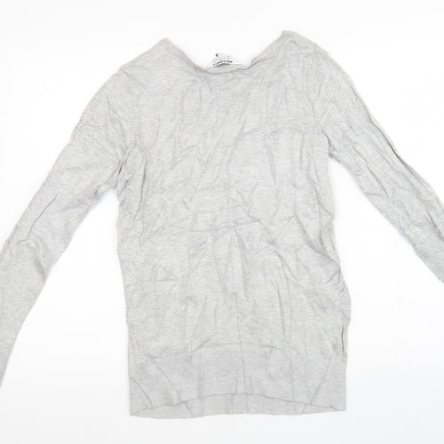 Dorothy Perkins Womens Grey  Knit Pullover Sweatshirt Size 10