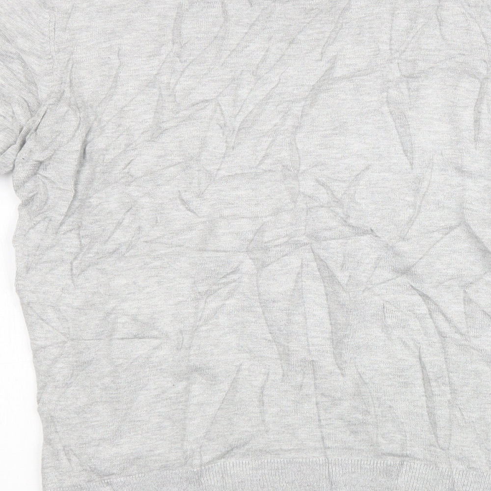 Dorothy Perkins Womens Grey  Knit Pullover Sweatshirt Size 10