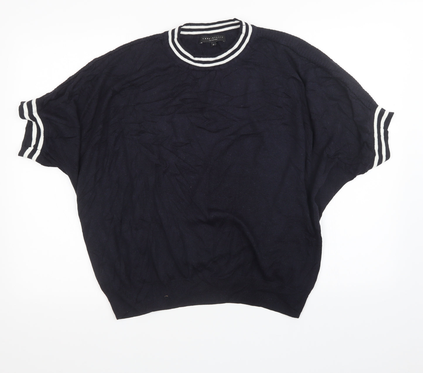 Emma Willis Womens Blue  Knit Basic T-Shirt Size XL