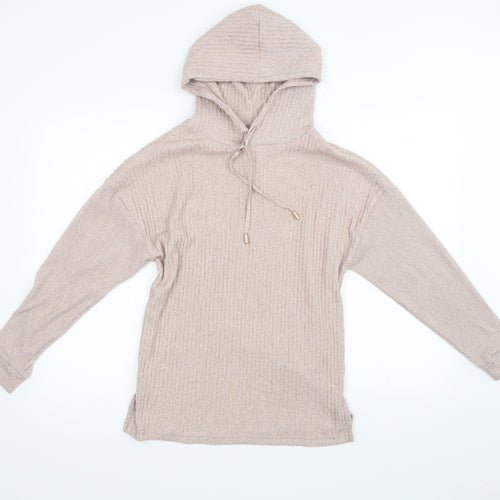 F&F Womens Pink  Knit Pullover Hoodie Size XS