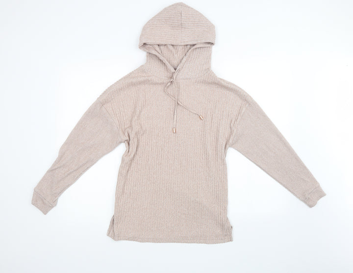 F&F Womens Pink  Knit Pullover Hoodie Size XS