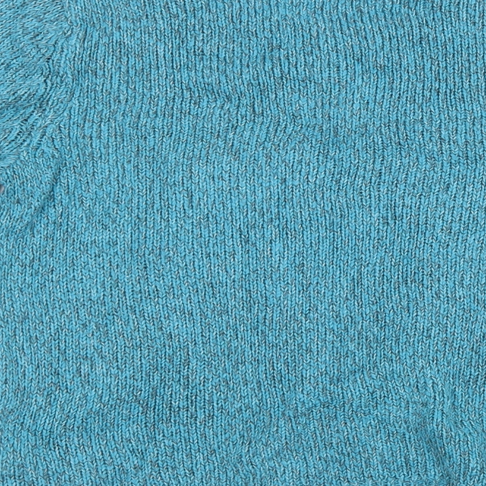 Indigo Womens Blue  Knit Pullover Sweatshirt Size 14