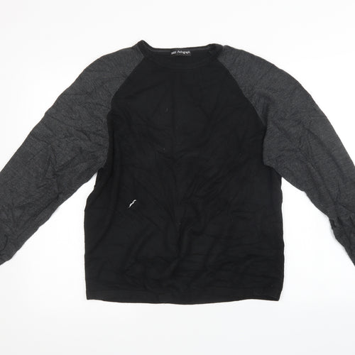 Marks and Spencer Mens Black  Knit Pullover Sweatshirt Size M
