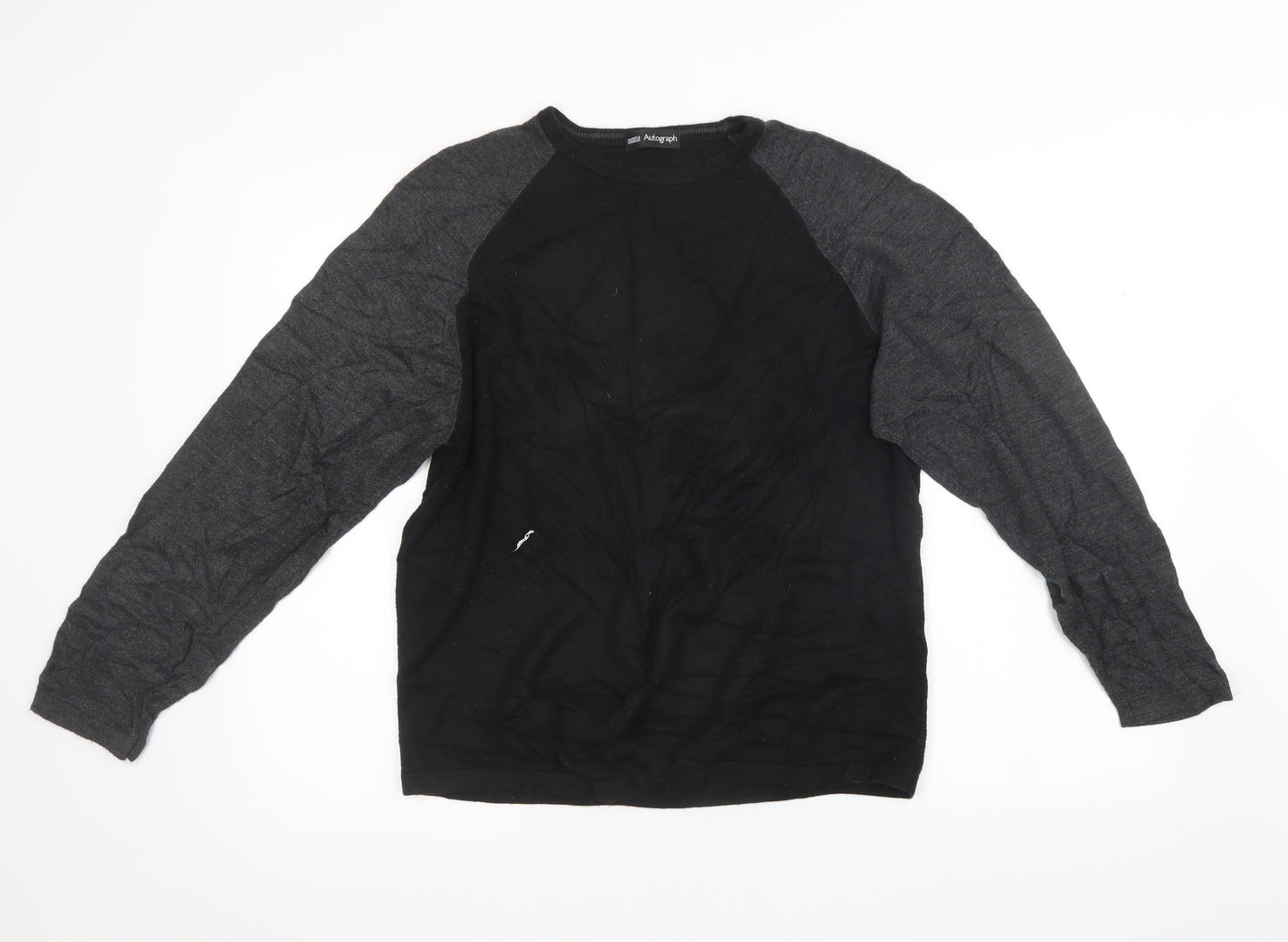 Marks and Spencer Mens Black  Knit Pullover Sweatshirt Size M