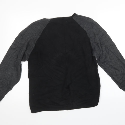Marks and Spencer Mens Black  Knit Pullover Sweatshirt Size M